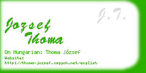 jozsef thoma business card
